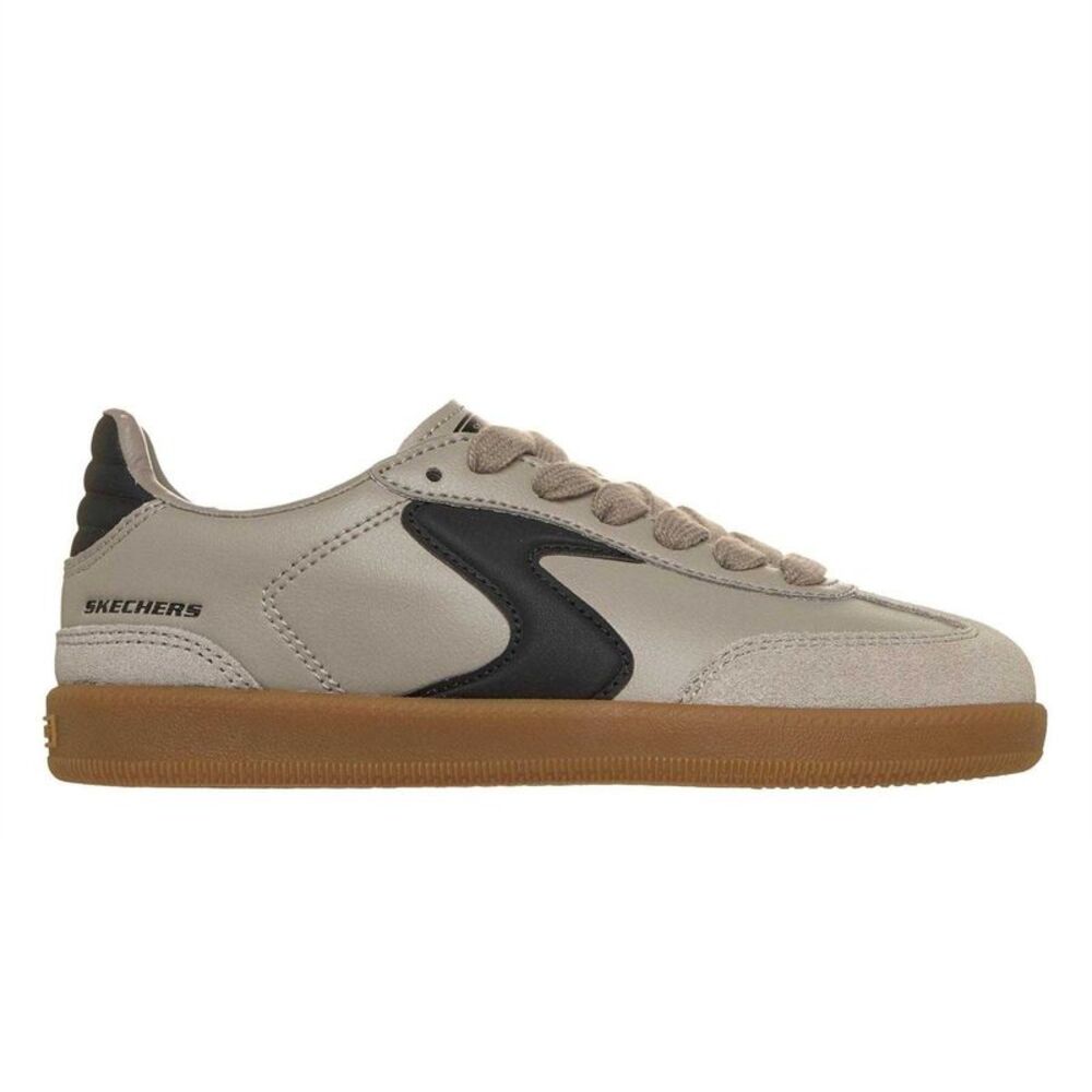 Skechers Boys Hotshot Varsity Leather Sneakers / Taupe
